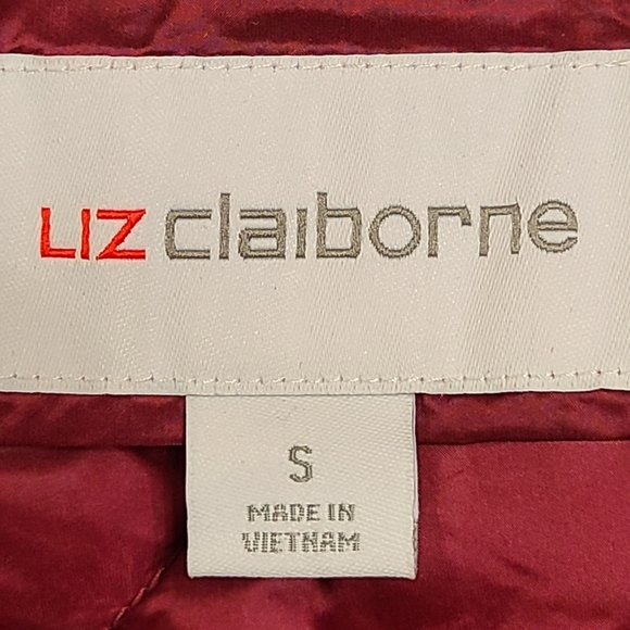 NWT Liz Claiborne size S burgundy vest - Picture 6 of 12